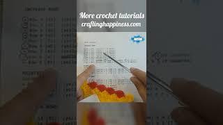 How To Read A Written C2C Pattern | Crafting Happiness #shorts