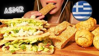 ASMR GREEK FOOD *Pita + Pasteli +  Loukoumades *Crunchy Sounds (No Talking|Eating Sounds)