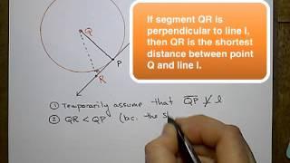 Line Tangent to a Circle is Perpendicular to the Radius