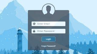 Transparent HTML & CSS Login Form with Bootstrap 4