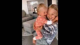 Everleigh tickling Posie! (So Cute)