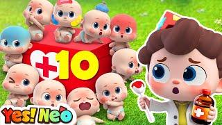 Counting 10 Little Babies | Sick Song | Numbers Song | Nursery Rhyme & Kids Song | Yes! Neo