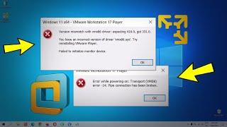 Fix version mismatch with vmx86 driver - vmx86.sys (VMDB) Error 14 in VMware Workstation ️