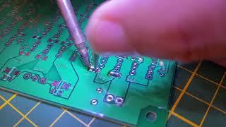 Soldering MELF resistors with a soldering iron