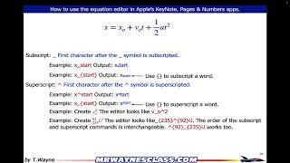 00-01 How to insert Equations in Apple's Keynote, Pages & Numbers