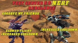 War Robots Test Server 5.8 Ao June/Phantom NERF Rebalance / Tsar Arthur Buff 