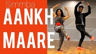 #aankhMAARE #SIMMBA AANKH MAARE/ BOLLYWOOD DANCE/ RANVEER SINGH/ SARA ALI KHAN/ EASY STEPS/ RITU'S