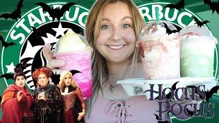 Trying Starbucks HOCUS POCUS SECRET MENU DRINKS! | Courtney Bond