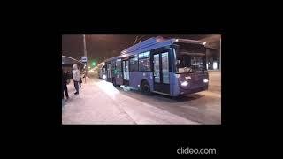 TRAMS RUSSIA . город уфа мороз .первый трамвай троллейбусы выезд из депо.30 января 2022 .5 :40 утро