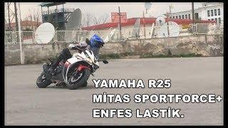 YAMAHA R25 VİRAJ ALIŞTIRMALARI / MİTAS SPORTFORCE / DİZLİKLER ERİDİ