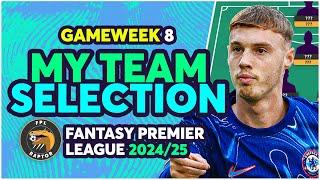 MY FPL GAMEWEEK 8 TEAM SELECTION | Fantasy Premier League Tips 2024/25