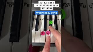 Wednesday Song Piano Tutorial  #shorts