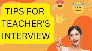 Tips For TEACHER 'S  Interview!(Teacher's Interview questions and answers)! #shorts #interview