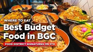 BEST BUDGET Dining in BGC! | Complete Tour of Food District Signatures on 5th Avenue