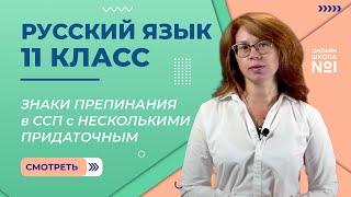 Знаки препинания в СПП с несколькими придаточными. Видеоурок 23. Русский язык 11 класс