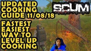 SCUM TIPS & TRICKS - UPDATED COOKING GUIDE - FASTEST EASIEST WAY TO LEVEL UP COOKING !!!