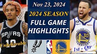 Golden State Warriors Vs San Antonio Spurs Game Highlights 3d-Qtr | Nov 23, 2024 | NBA TODAY