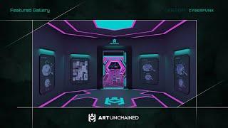 Customized Virtual Gallery "Cyberpunk" by Art Unchained