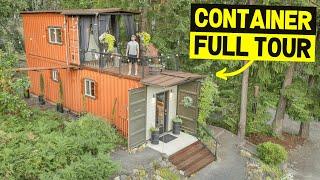 2-STORY SHIPPING CONTAINER HOME On Sustainable Homestead! (Full Tour)