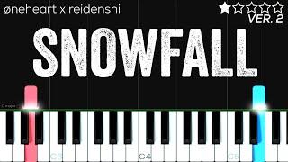 øneheart x reidenshi - snowfall | EASY Piano Tutorial