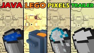 minecraft java vs lego vs pixels vs trailer - compilation