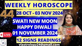 WEEKLY HOROSCOPES 28 OCT-03 NOV 2024: Astrological Guidance for All 12 Signs by VL #weeklyhoroscope