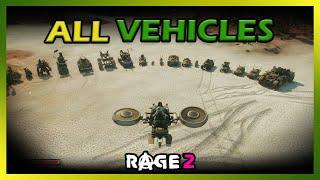 RAGE 2 - All 18 Vehicles 100% Showcase