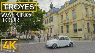 Walking through the Narrow, Cobbled Streets of Troyes - Exploring Cities of France in 4K UHD