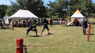 Ben Vs. Spencer Waddell of the wandering sword project. 1st of 3 arming sword bouts. 8/14/21