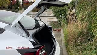 2021 Tesla Model 3 power trunk in action