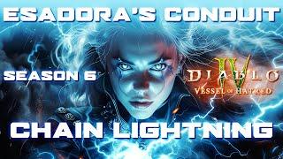 Diablo 4 Season 6 Sorcerer Build: Esadora's Conduit (Chain Lightning Energy for S6 Vessel of Hatred)