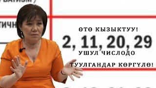 ҮЙ БҮЛӨӨ БАКТЫСЫНА ТААСИР БЕРГЕН ТУУЛГАН КҮН число 2,11,20,29 туулгандар үчүн кызыктуу СЮЦАЙ