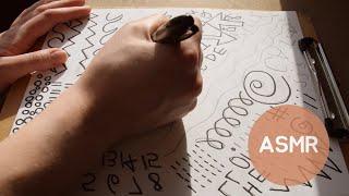 ASMR | Tracing Shapes with Sharpie   - Pencil Writing Sounds, Sharpie Writing Sounds NO TALKING