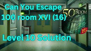 Can you escape the 100 room 16 Level 10 Solution