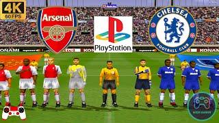 Winning Eleven 2002 Gameplay - Arsenal vs Chelsea - Duckstation PS1 on PC  Full Game [4K60]