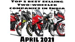 Top 5 best selling Two-wheeler brand in India April 2021.