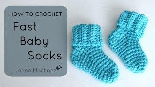 How to Crochet EASY & FAST Baby Socks | How to crochet socks | Basic Sock Pattern | #crochetbaby