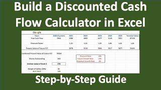 How to value a stock in excel. Discounted Cash Flow in excel – Step by Step with example.