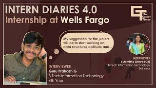 Intern Diaries 4.0 | #2 Intern at Wells Fargo