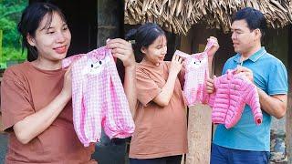 Hang goes to work to earn extra money to treat her illness - Quang sends things home for the baby.