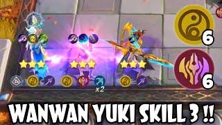 IMMORTAL WANWAN X YUKI SKILL 3 !! THE DAMAGE REALLY HURTS !! MAGIC CHESS MOBILE LEGENDS 2025