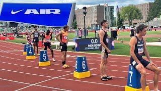 Men’s 800m 2024 U.S. Olympic Trials Round 1 Heat 3, Clayton Murphy, Eric Holt, Brandon Miller