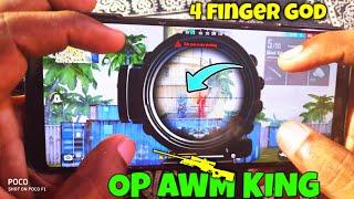 free fire best Sniper player mobile player fastest AWM player free fire || 4 finger claw awm handcam