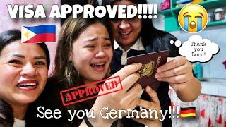 VISA APPROVED REACTION! MAKASAMA NA NATIN SYA SA GERMANY!  TEAM BLENDED