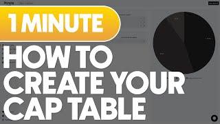 How to create a cap table on Sturppy