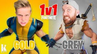 GREY vs GOLD *1v1 Challenge* in Fortnite! K-CITY GAMING