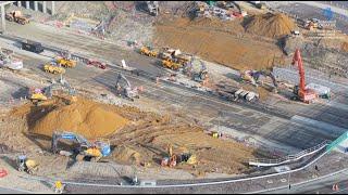 M25 Junction 10-11 Day 2 of the closure, the Eastern Gyratory bridge has now been demolished