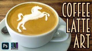 Photoshop: How to Create Coffee LATTE Art!