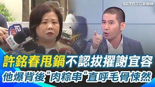 許銘春甩鍋不認拔擢謝宜容！黃益中爆出背後"肉粽串"直呼：毛骨悚然 謝宜容送3萬愛馬仕絲巾討好許銘春？他還原真相：有人在推卸責任！｜【關我什麼事】三立新聞網 SETN.com