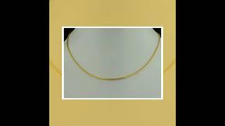 22k Chain Solid Gold Elegant Simple Glossy Snake Link Design C0131